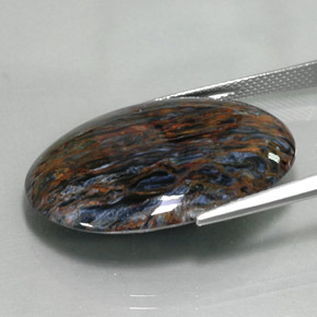 Pietersite Multicolore naturelle Coupe ovale, 21.37 ct, Opaque
