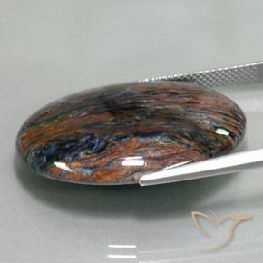 Pietersite Multicolore naturelle ovale, 20.97 ct, Opaque