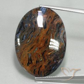 19.09ct Naturel Multicolore Pietersite, ovale, Opaque
