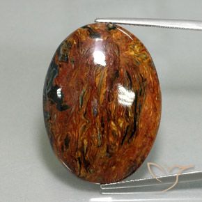 28.89ct Naturel Multicolore Pietersite, ovale, Opaque
