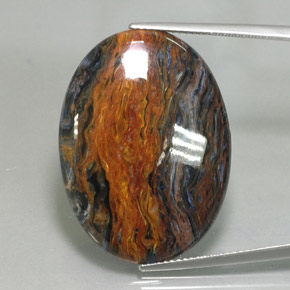 Piétersite multicolore naturelle coupe ovale, 21,00 ct, opaque