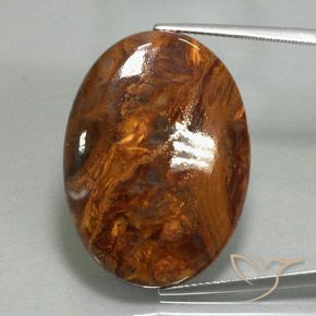 26.09ct Naturel Multicolore Pietersite, ovale, Opaque