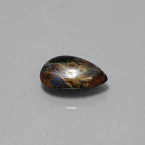 Piétersite multicolore naturelle en forme de poire, 2,07 ct, opaque