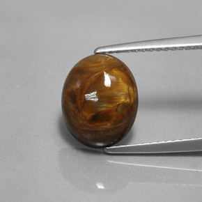 Piétersite multicolore naturelle coupe ovale, 2,80 ct, opaque