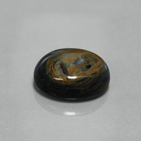 Piétersite multicolore naturelle coupe ovale, 4,34 ct, opaque