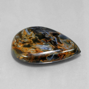 Piétersite multicolore naturelle en forme de poire, 23,64 ct, opaque