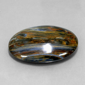 Pietersite Multicolore naturelle Coupe ovale, 30.29 ct, Opaque