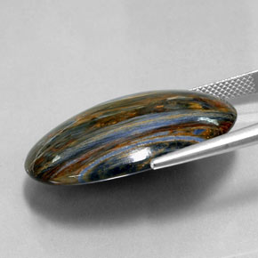 Pietersite Multicolore naturelle Coupe ovale, 30.29 ct, Opaque