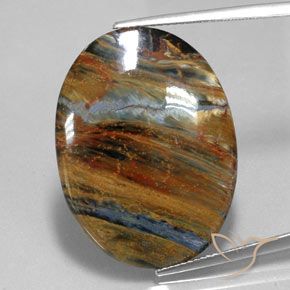 19.85ct Naturel Multicolore Pietersite, ovale, Opaque