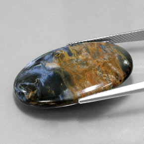 Piétersite multicolore naturelle coupe ovale, 25,12 ct, opaque
