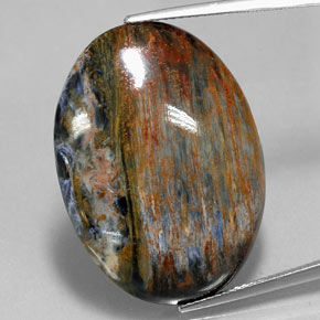 Pietersite Multicolore naturelle Coupe ovale, 28.09 ct, Opaque