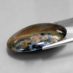 Pietersite Multicolore naturelle Coupe ovale, 28.09 ct, Opaque
