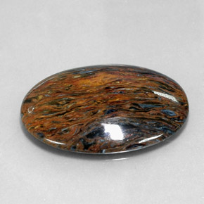Piétersite multicolore naturelle coupe ovale, 22,70 ct, opaque