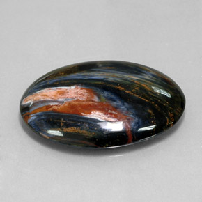 Piétersite multicolore naturelle coupe ovale, 25,10 ct, opaque