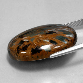 Pietersite Multicolore naturelle Coupe ovale, 38.54 ct, Opaque
