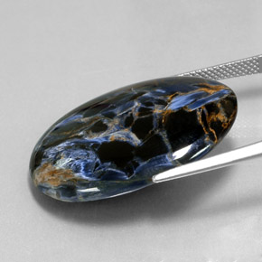 Piétersite multicolore naturelle coupe ovale, 21,39 ct, opaque