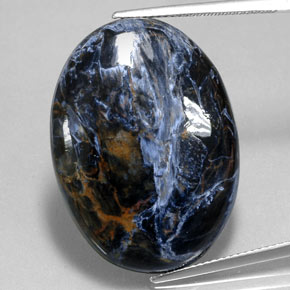 Piétersite multicolore naturelle coupe ovale, 27,74 ct, opaque