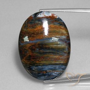 Piétersite multicolore naturelle coupe ovale, 24,09 ct, opaque