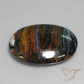 Piétersite multicolore naturelle coupe ovale, 24,09 ct, opaque