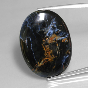 Pietersite Multicolore naturelle Coupe ovale, 24.54 ct, Opaque