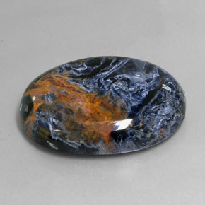 Piétersite multicolore naturelle coupe ovale, 37,83 ct, opaque
