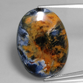 Piétersite multicolore naturelle coupe ovale, 26,63 ct, opaque