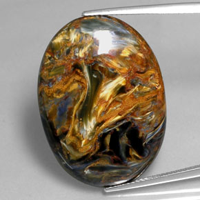 Pietersite Multicolore naturelle Coupe ovale, 30.21 ct, Opaque