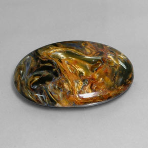 Pietersite Multicolore naturelle Coupe ovale, 30.21 ct, Opaque