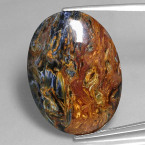 Pietersite Multicolore naturelle Coupe ovale, 22.91 ct, Opaque