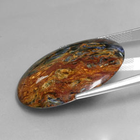 Pietersite Multicolore naturelle Coupe ovale, 22.91 ct, Opaque