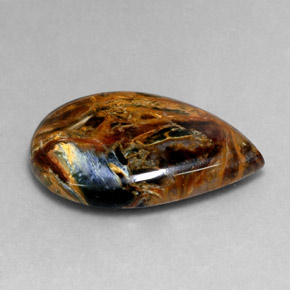 Pietersite Multicolore naturelle En forme de poire, 21.25 ct, Opaque