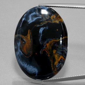 Pietersite Multicolore naturelle Coupe ovale, 27.99 ct, Opaque