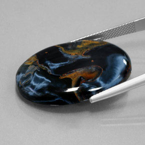 Pietersite Multicolore naturelle Coupe ovale, 27.99 ct, Opaque
