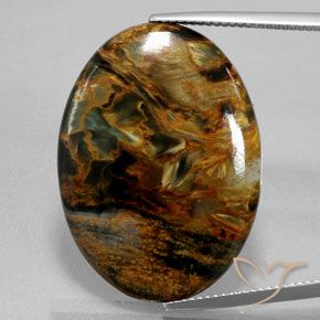 Pietersite Multicolore naturelle Coupe ovale, 21.61 ct, Opaque