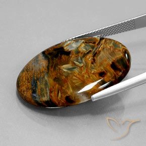 Pietersite Multicolore naturelle Coupe ovale, 21.61 ct, Opaque