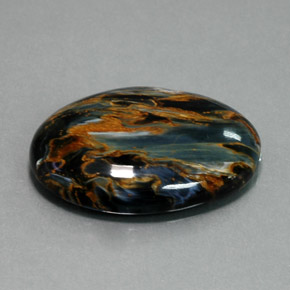 Pietersite Bleu grisâtre naturelle Coupe ovale, 32.61 ct, Opaque