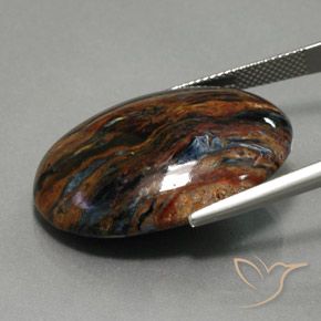 Pietersite Multicolore naturelle ovale, 30.02 ct, Opaque