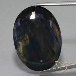 25.62ct Naturel Multicolore Pietersite, ovale, Opaque
