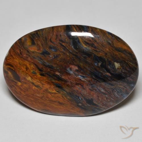 21.73ct Naturel Multicolore Pietersite, ovale, Opaque