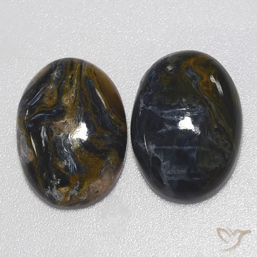 18.62ctw Naturel Multicolore Pietersite, ovale, Opaque