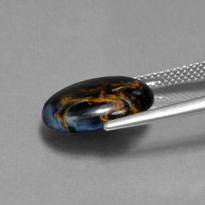 Pietersite Multicolore naturelle Coupe ovale, 5.19 ct, Opaque