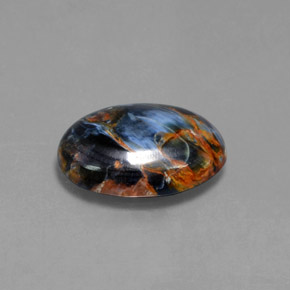 Piétersite multicolore naturelle coupe ovale, 5,42 ct, opaque
