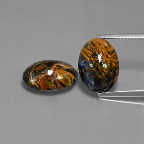 Achetez naturel ct Multicolore Pietersite gems, Coupe ovale, En provenance Namibie chez GemSelect. En stock, livraison internationale!