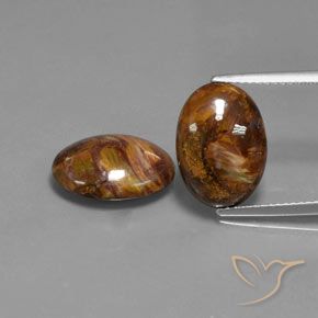8.23ctw Naturel Multicolore Pietersite, ovale, Opaque
