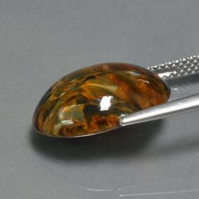 Pietersite Multicolore naturelle Coupe ovale, 7.00 ct, Opaque