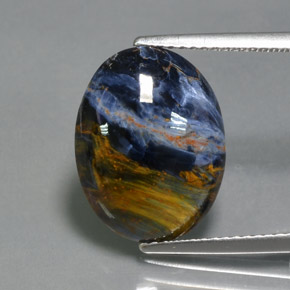Pietersite Multicolore naturelle Coupe ovale, 5.30 ct, Opaque