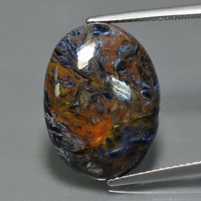 Pietersite Multicolore naturelle Coupe ovale, 10.12 ct, Opaque