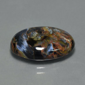 Piétersite multicolore naturelle coupe ovale, 8,29 ct, opaque