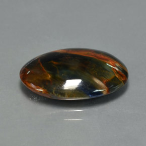 Piétersite multicolore naturelle coupe ovale, 6,70 ct, opaque