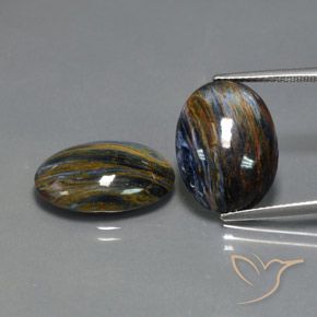 16.26ctw Naturel Multicolore Pietersite, ovale, Opaque